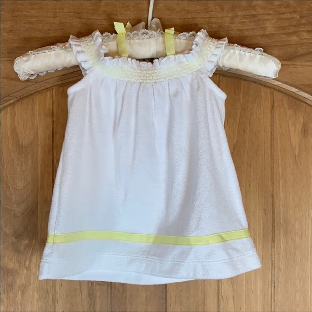 Janie and Jack white terry cover-up / summer dress Size 3-6 Months New with tag
